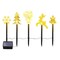 5PCS Solar Christmas Stake Light Reindeer Snowflake Bell Santa Claus Lamp Decor